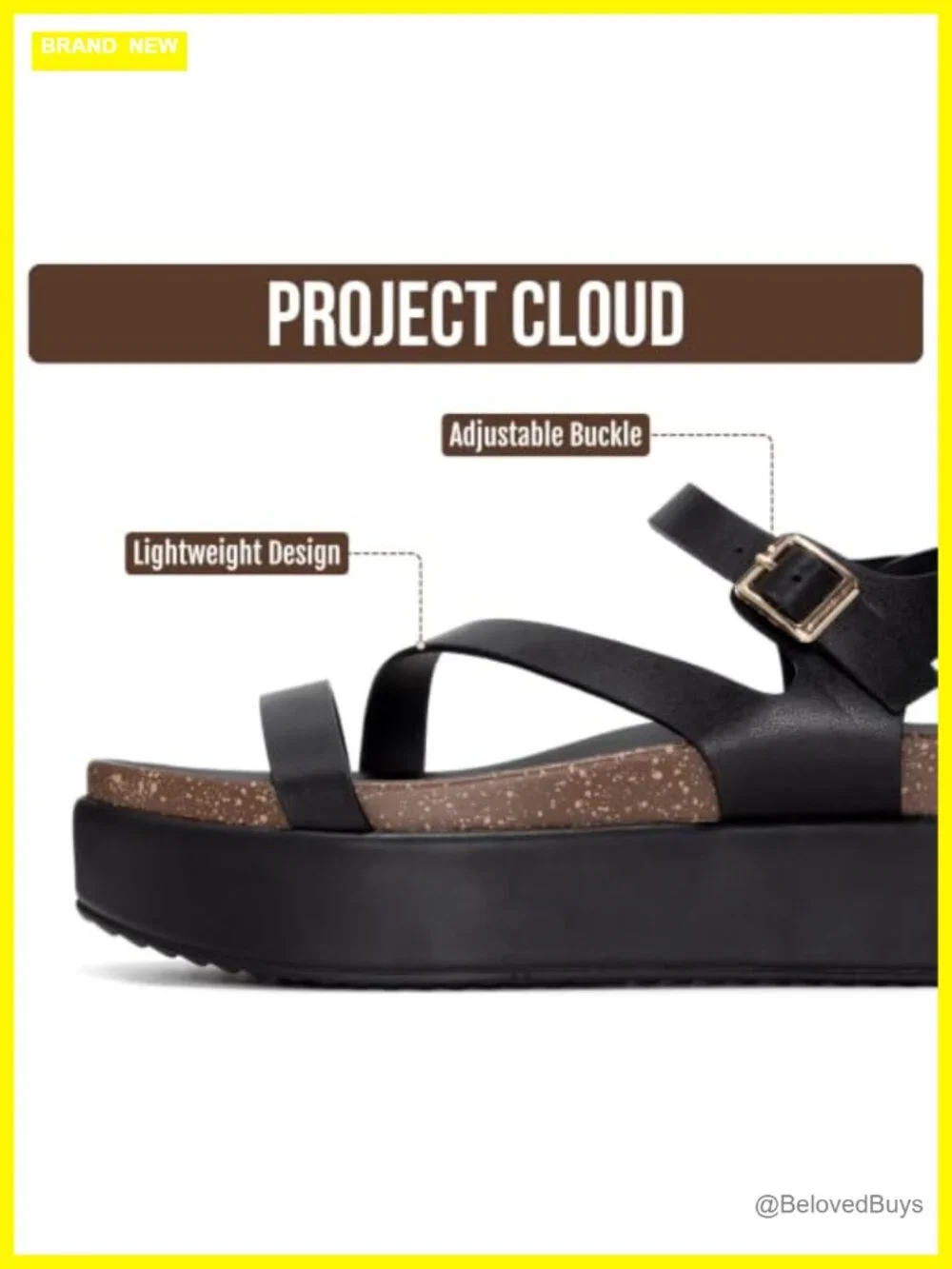 Women's Platform Sandals - Plush & Soft Insole, Adjustable Straps